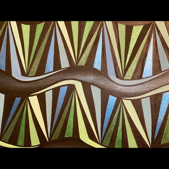 Flowing whaters of Aquarius painting J. Cruz original art hand painted zodiac - Picture 8 of 8